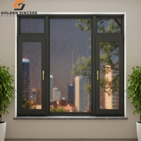 Ventanas de Aluminio con Marco Delgado de Estilo Moderno Minimalista GS, Ventana de Vidrio para Villa