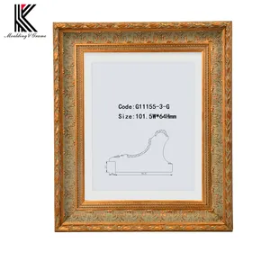 New Technique Ornate Retro Gold Soild Wood Picture Frames Custom Large Size High Quality Pine Frame Moulding