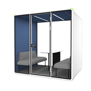 Office Pod Sound Isolation 4 Person Work Booth Large Movable Privacy Office Pod For Corporate Office Space - Product Image 5