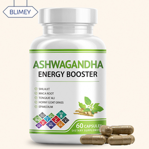 Suplemen Diet Ayurveda Kapsul Ashwagandha KSM 66 Ekstrak Akar Ashwagandha Murni untuk Dukungan Kekebalan Tubuh Dewasa - Product Image 1