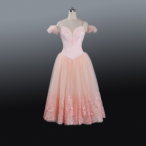 Robe longue rose professionnelle et romantique pour fille La Fille Mal Gardée, avec volants doux, costume de ballet, tutu de princesse pour filles - Product Image 6