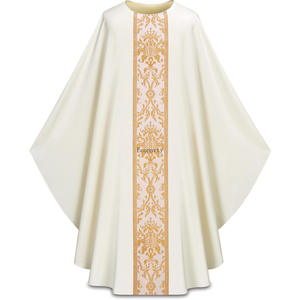 Casula <span class=keywords><strong>da</strong></span> Sacerdote per <span class=keywords><strong>Uomo</strong></span>, Abito Vintage <span class=keywords><strong>da</strong></span> Celebrante, Mantello, Tonaca, Paramento in Bianco, Rosso, Verde, Viola - Product Image 3
