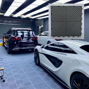 Dalles de sol en WPC écologiques, imperméables, pour <span class=keywords><strong>garage</strong></span> extérieur, lavage de voitures, 18 mm, sol en grille à emboîtement robuste pour la réparation automobile - Product Image 5