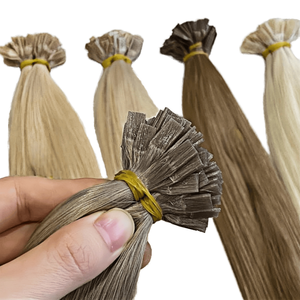 Extensions de cheveux humains à pointe plate pré-collées, cheveux Remy Kerati, blond naturel, fournisseur en gros - Product Image 1