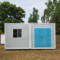 Maison conteneur en acier extensible Maison modulaire pliable Villa Panneau sandwich Bureau Hôtel Salle d'activité temporaire mobile