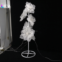LEDA Meilleures ventes : Support de fleurs LED lumineuses pour décoration de fenêtres d'hôtels et de vitrines, accessoires de mariage, lampes de chemin à brancher, fleurs à pétales lumineux