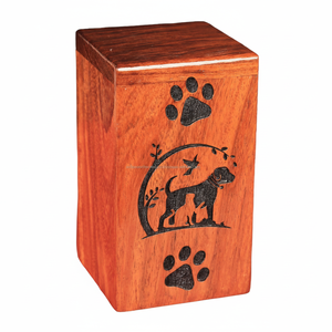 Urne en bois pour cendres d'animaux de compagnie Urnes de crémation en bois pour cendres de chat et de chien Urnes en palissandre à bas prix - Product Image 1