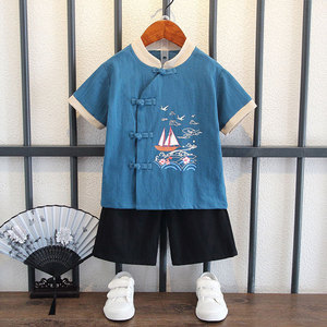 Costume Tang pour enfants enfants Hanbok 3 printemps coton lin <span class=keywords><strong>4</strong></span> <span class=keywords><strong>ans</strong></span> 5 Style chinois 6 été 7 garçons 8 Costume ancien - Product Image 6