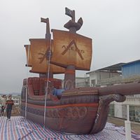 Aire de jeux géante Parc Décoration Photo Souvenir Bateau Pirate Gonflable Expédition Voile Navigation Modèle