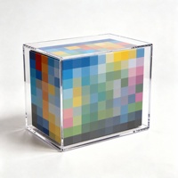 Boîtier de présentation personnalisé en acrylique pour cartes ETB et Elite Trainer Box, avec couvercle, fermeture magnétique et vis, transparent