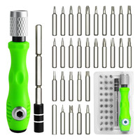 Jeu de tournevis de précision 32 en 1, embouts magnétiques Phillips, boîte à outils de réparation manuelle multifonctionnelle, en acier au chrome vanadium pour l'automobile