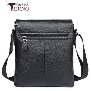 Bolso Bandolera para Hombre Tiding, Negro, Cuero Vacuno de Primera Calidad, Moderno, para Viajes de Negocios, Modelo 1034 - Product Image 3