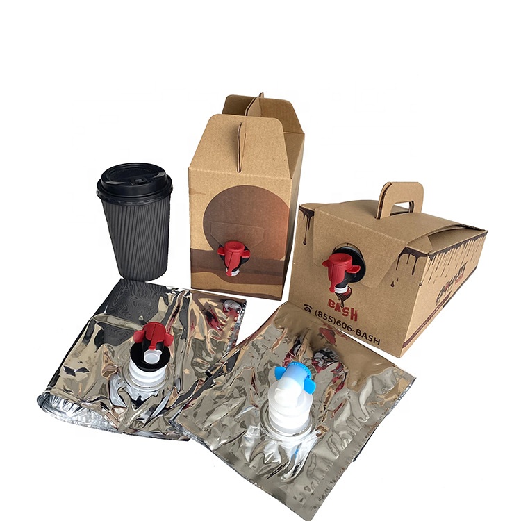 Factory Custom 1L-10L Food Grade Bag Box Bags Valve Gravure Printing Aseptic Hot Filling Fruit Juice Wine