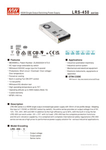 Meanwell LRS-450-15 450W 15V 30A <strong>Industrial</strong> Automation Single Output Switching Power Supply with Brand New and Original in Stock - Product Image 6