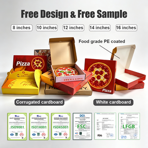 Custom Logo Kraft Paper <strong>Pizza</strong> Delivery <strong>Box</strong> Food Grade 8 10 12 14 15 16 Inch Takeaway Corrugated Board <strong>Pizza</strong> Packaging <strong>Box</strong> Carton - Product Image 2