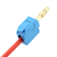 Connecteur banane bleu plaqué or sans soudure, durable, en cuivre/acier inoxydable, haute intensité, pour système audio commercial