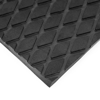 Revêtement de tapis de gym en caoutchouc NBR/SBR, épaisseur 12 mm-20 mm, noir, rainurage diamant, résistance à l'usure Shore 65+_5