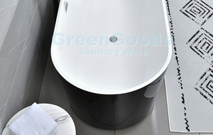 Bañera acrílica de pie para apartamento, baño, 1700 Mm, Color blanco y negro, gran oferta - Product Image 6