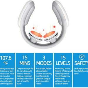 Masseur de cou portable léger, rechargeable, électrique, intelligent, avec chaleur pour le cou et les épaules - Product Image 3