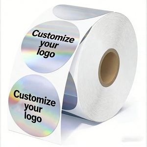 Pegatinas Navideñas/Festivas Personalizadas, Etiquetas de Papel Kraft, Pegatinas para Envolver Regalos, Rollo de Pegatinas - Product Image 1