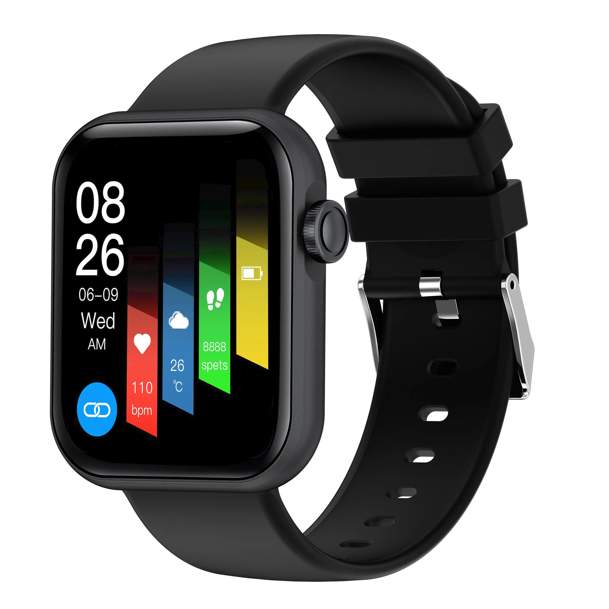 Square Full Touch Screen HD GPS Sport Smart Watch Multiple Dials Activity Watch