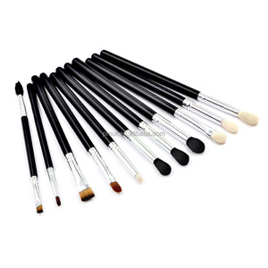 Baoli – Ensemble de 11 pinceaux de maquillage pour les yeux, faits à la main, en argent brillant, poils naturels, pour fard à paupières, sourcils, <span class=keywords><strong>eye</strong></span>-<span class=keywords><strong>liner</strong></span> et correcteur - Product Image 6