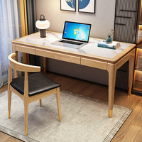Grand bureau d'ordinateur minimaliste Boardoffice, le bureau en dalle de roche est résistant à la saleté et facile à nettoyer, adapté à une utilisation au bureau.