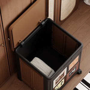 Clothing Organizer Storage Cabinet Rectangle Folding Side Table Large Capacity For Bedroom Home Use - Product Image 3
