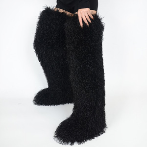 วิวิบลุค Z0203BT รองเท้าบูทขนสัตว์เทียมสำหรับผู้หญิง รุ่นใหม่ รองเท้าบูทกันหิมะ รองเท้าบูทสำหรับฤดูหนาวกลางแจ้ง รองเท้าบูทขนเฟอร์อุ่นๆ - Product Image 2