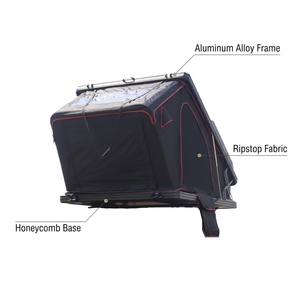 Tente de toit rigide en alliage d'aluminium quatre saisons pour SUV 4x4, <span class=keywords><strong>camping</strong></span> tout-terrain, tissu Oxford 2000-3000 mm, capacité 2-3 personnes - Product Image 4