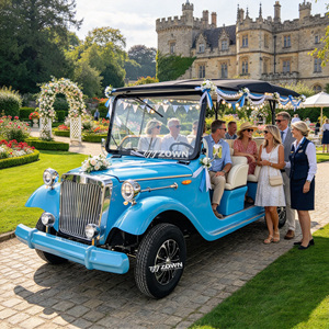 Electric Vintage Classic Car Soft Leather Upholstery Visually Appealing For Resort Wedding Sightseeing - Product Image 1