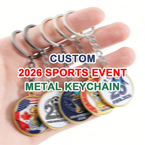 ของที่ระลึกฟุต<span class=keywords><strong>บอล</strong></span><span class=keywords><strong>โลก</strong></span> 2026 แบบกำหนดเอง อเมริกา แคนาดา เม็กซิโก พวงกุญแจคาราบิเนอร์โลหะผสมสุดหรู - Product Image 1