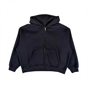 เสื้อฮู้ดซิปผู้ชาย สีเทา ทรงปกติ สีพื้น สวมใส่สบายๆ สำหรับฤดูใบไม้ร่วง เป็นมิตรต่อสิ่งแวดล้อม ระบายอากาศได้ดี ผลิตจากผ้าฝ้าย 100% เฟรนช์เทอร์รี่ - Product Image 2