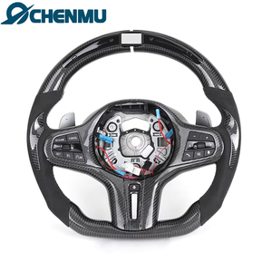 <span class=keywords><strong>Volante</strong></span> LED <span class=keywords><strong>de</strong></span> Fibra <span class=keywords><strong>de</strong></span> Carbono para <span class=keywords><strong>BMW</strong></span> G82 M4 G20 G30 X3 G01 X4 G02 G11 G12 G80 G81 M8 F92 con Botón <span class=keywords><strong>de</strong></span> Calefacción y Mitad en Alcantara - Product Image 1