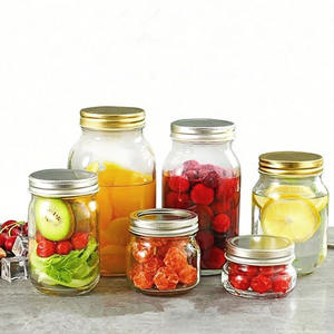 برطمانات زجاجية للبيع بالجملة برطمانات تعليب زجاجية واسعة الفم 4 أونصات 8 أونصات 16 أونصة 32 أونصة مع أغطية لمخللات المربى - Product Image 6