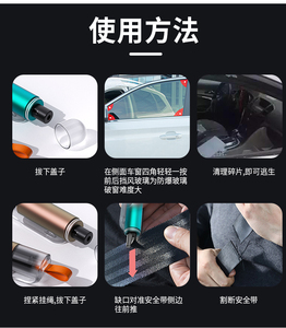 <span class=keywords><strong>Mini</strong></span> martillo de seguridad portátil de emergencia para coche de acero inoxidable multifuncional, accesorio electrónico automático para ventana rota - Product Image 3