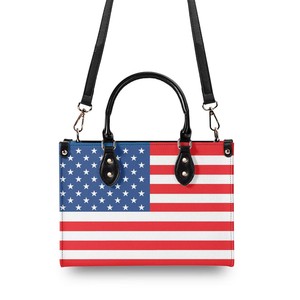 Bolso de cuero PU con bandera de EE. UU. Para Mujer Dropship POD elegante bolso de mano para mujer - Product Image 2