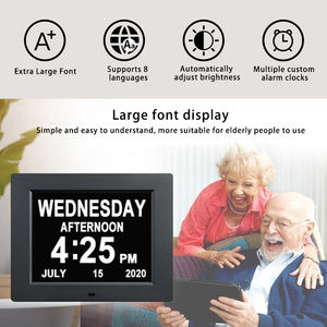 הזמנה בכמות גדולה מסין, שעון חכם <span class=keywords><strong>ODM</strong></span>/OEM בגודל 7 אינץ' עם מיתוג פרטי, מצב יום/לילה, לטיפול בקשישים - Product Image 2