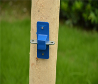 Isolateur de clôture électrique en plastique bleu pour poteau de portail
