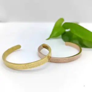Inspire stainless steel jewelry custom lettered simple opening gold plated rose gold plated bracelet for baby