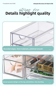 <span class=keywords><strong>4</strong></span>/5/6 tầng hiện đại trong suốt Stackable lưu trữ mỹ phẩm bàn ngăn kéo lưu trữ tổ chức - Product Image 6