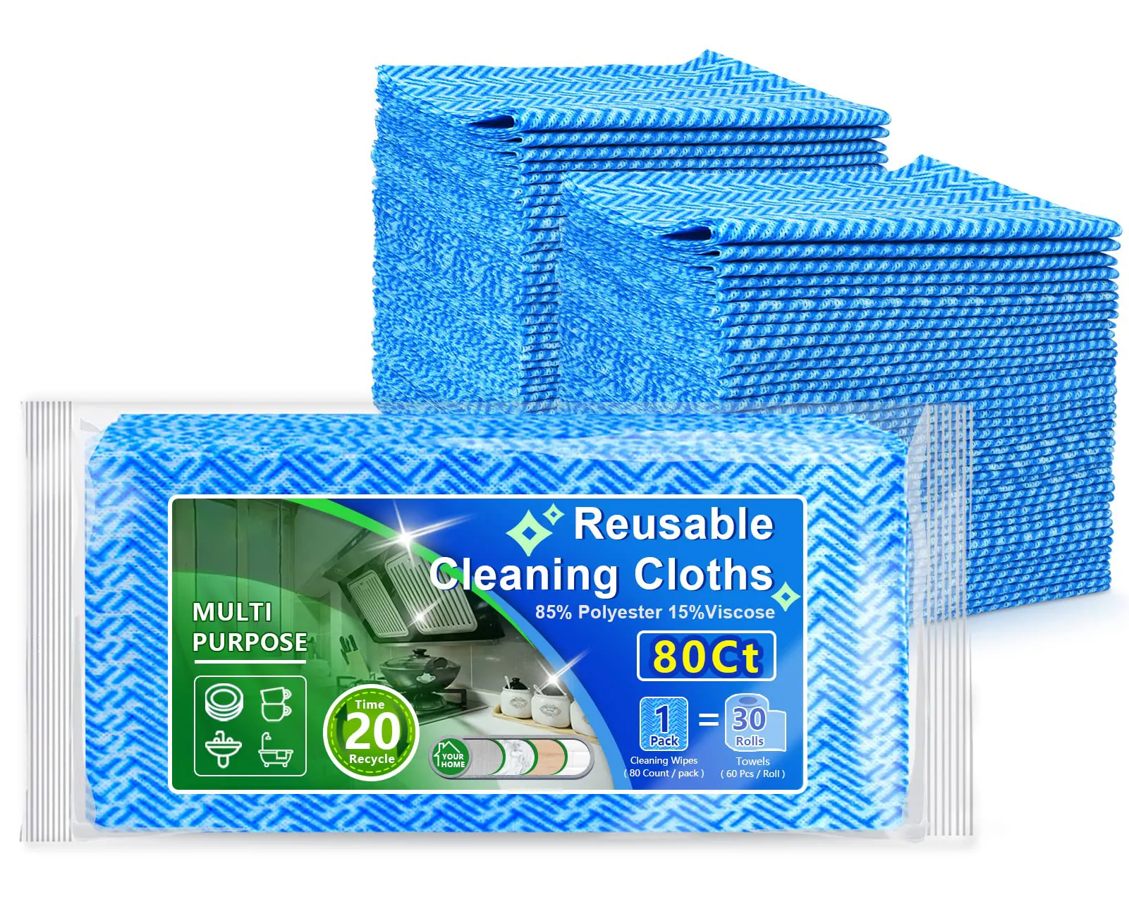 Kitchen Towels Cotton Dish Cleans Dishes Disposable Kitchen Wipe Microfiber Cleaning cloth wipe Dry and Reuses Kitchen Vlothes