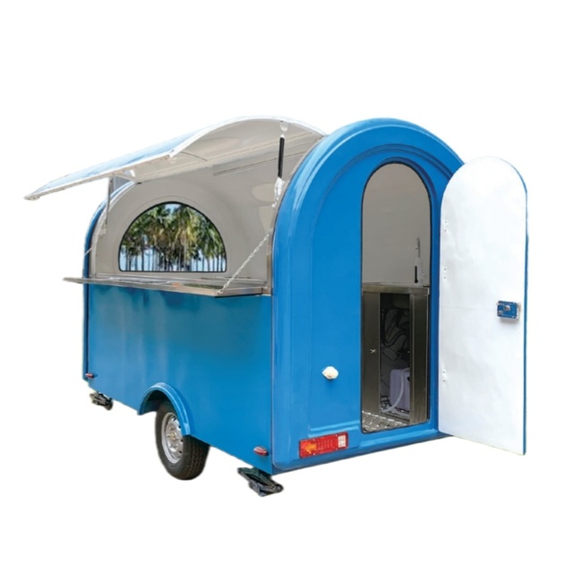 High Quality Mobile Tuk Tuk Food Truck Van with Full Kitchen for Camping and Ice Cream Sales Newest Trailer for Sale