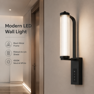 Modern Acrylic LED Wall <b>Light</b> 4W CCT Selectable Metal Frame For Bedroom Living Room Corridor Hotel 3000K 4500K 6000K - Product Image 2