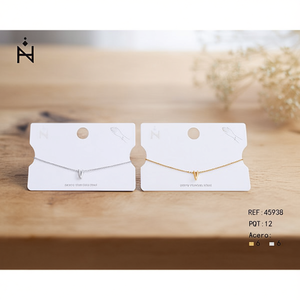 Collana a Catena Sottile Plusera V in Acciaio Inossidabile, Design Minimalista Placcato Oro, Catena a Serpente Unisex per Uso Quotidiano - Product Image 3