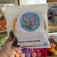 Kit de Broderie au Poinçon DIY pour Débutants, Adolescents et Adultes, Motifs Animaux, Tissu Feutre 5mm 3mm
