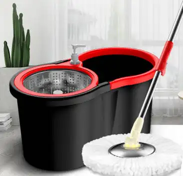 China Herstellung Langer Teleskop griff 360 Spin Plastic Mopper Boden reinigungs mopp Mit Eimer Mit Flach mopp Selbst wringen der Mopp