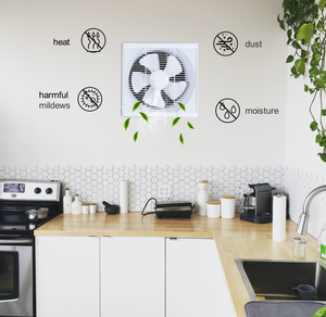 Ventilateur d'extraction solaire mural 40W en plastique pour maison, cuisine, salle de bain, extérieur, voiture, camping-car, fenêtre, <span class=keywords><strong>ventilation</strong></span> et dissipation de chaleur - Product Image 4