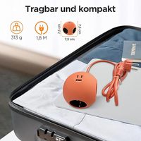Adaptateur de voyage intelligent pour la maison, prise multiple intelligente multicolores 2026, protection contre les surtensions, prise EU, cube, PD 25W, 3 USB