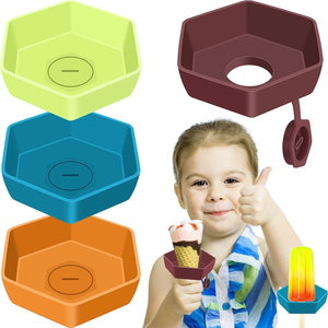 Support pour cornets de glace et bâtonnets de sucettes en silicone de qualité alimentaire, réutilisable, durable, résistant au lave-vaisselle, sans transfert de gel, pour enfants - Product Image 3